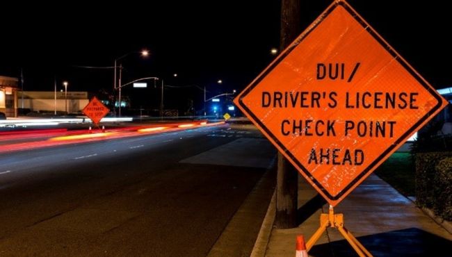 dui check point sign
